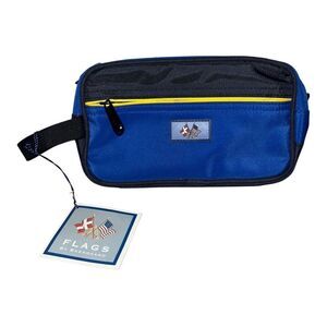 Baekgaard Flags Men's Shaving Kit Small Bag Blue Travel Blue NWT